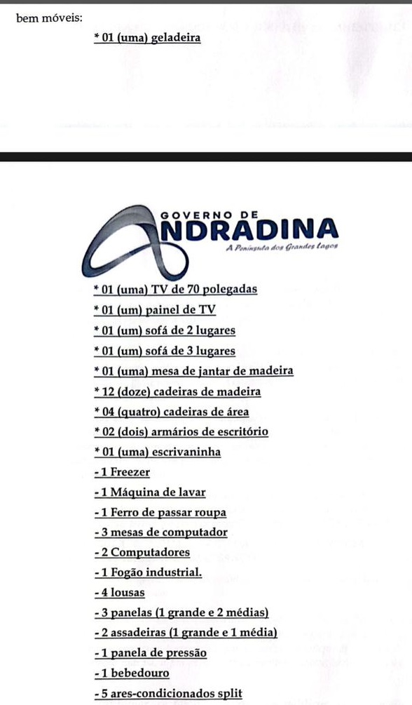 Prefeito de Andradina Mário Celso solicita volta de equipamentos cedidos para Casa George Muller 2, veja lista
