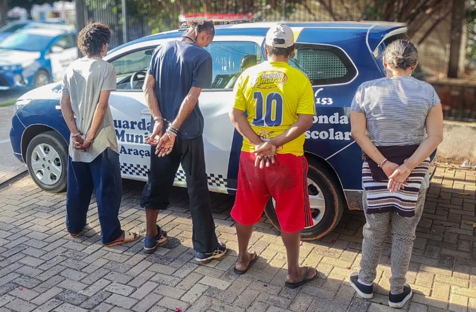 Guarda Municipal de Araçatuba atende ocorrência de tentativa de furto de fios no bairro Vila Mendonça