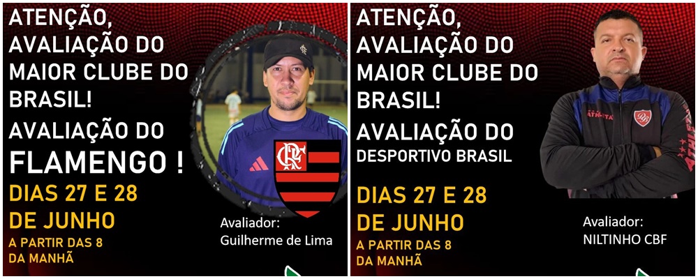 Andradina recebe avaliação oficial do Flamengo e Desportivo Brasil para jovens talentos do futebol