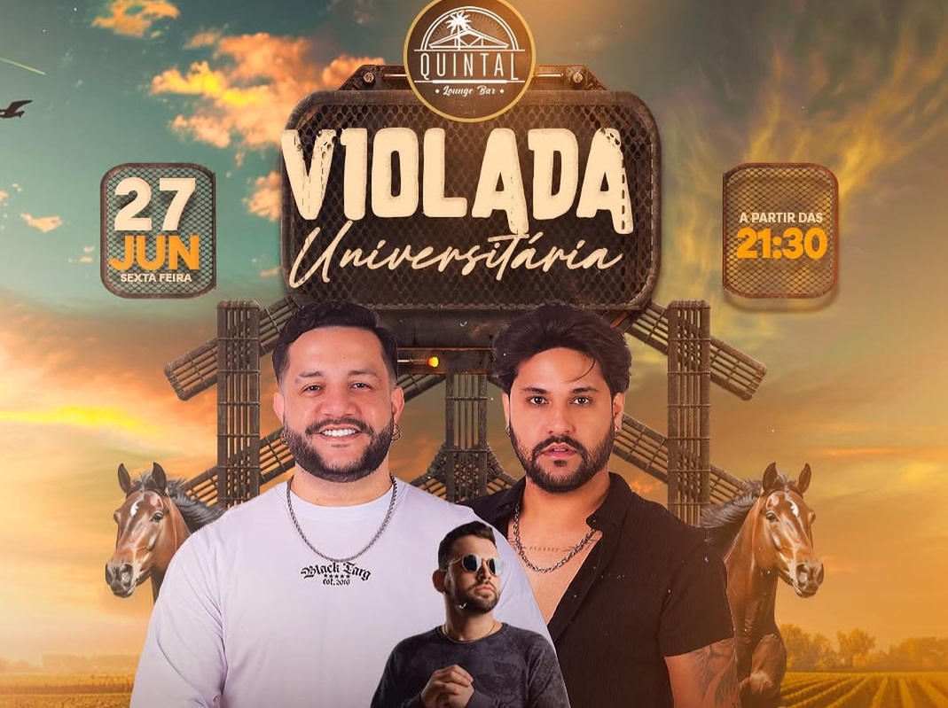Quintal Lounge Bar realiza “Violada Universitária” nesta sexta com Luccas & Matheus em Andradina