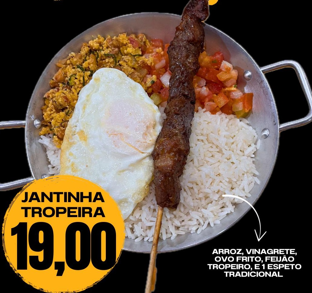 Espetinho do João tem promoção de Jantinha Tropeira às quartas-feiras em Castilho, ao lado do CTC
