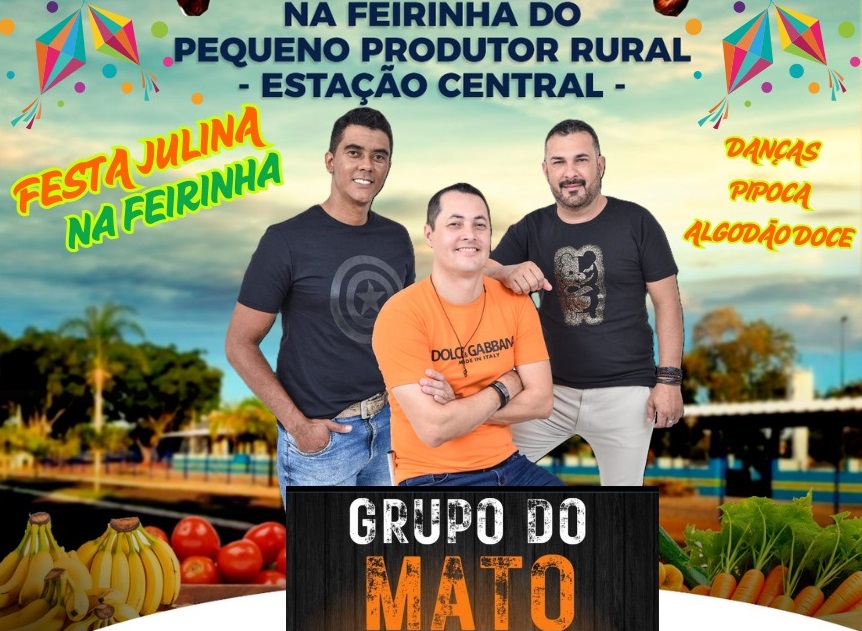 Feirinha do Produtor terá Festa Julina nesta quarta-feira com Grupo do Mato e atrações típicas