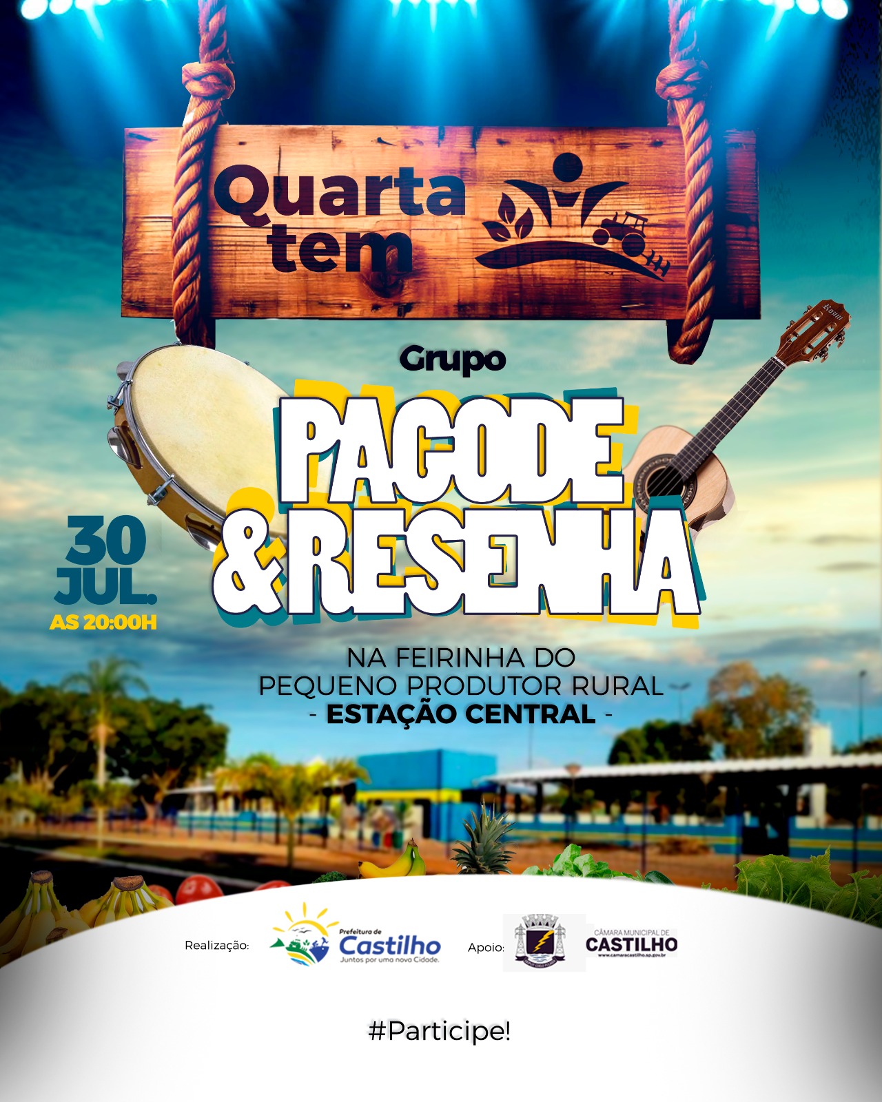 Castilho recebe Grupo Pagode & Resenha na Estação Central nesta quarta (30)