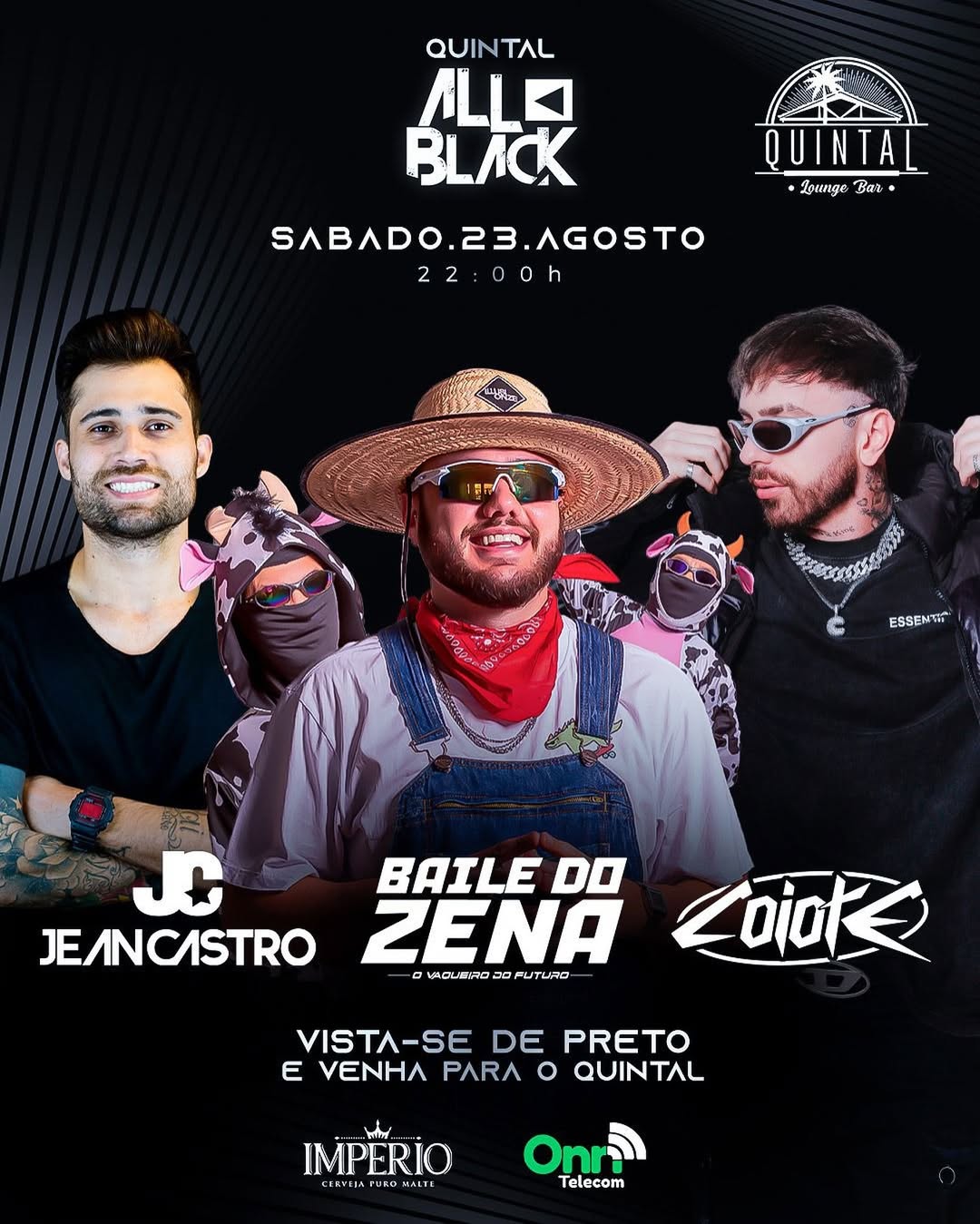 DJ Coiote é atração confirmada na festa All Black do Quintal Lounge Bar em Andradina