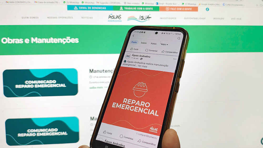 Como saber se tem manutenção no seu bairro? Águas Andradina e Águas Castilho respondem!