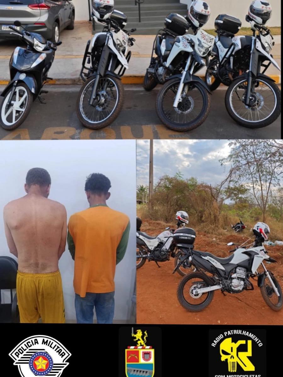 Polícia recupera motocicleta furtada e prende suspeitos em Andradina