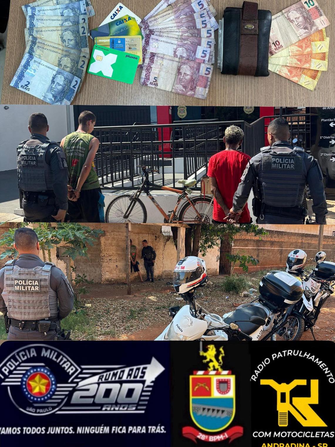 Polícia Militar prende dois homens por furto e receptação em Andradina