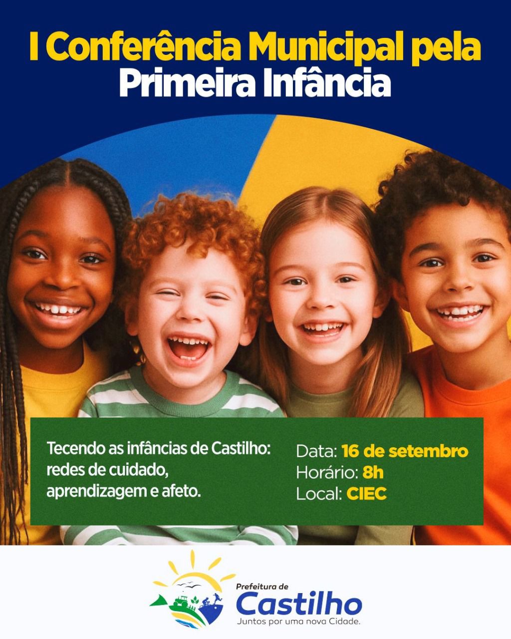Castilho realiza 1ª Conferência Municipal pela Primeira Infância nesta terça-feira