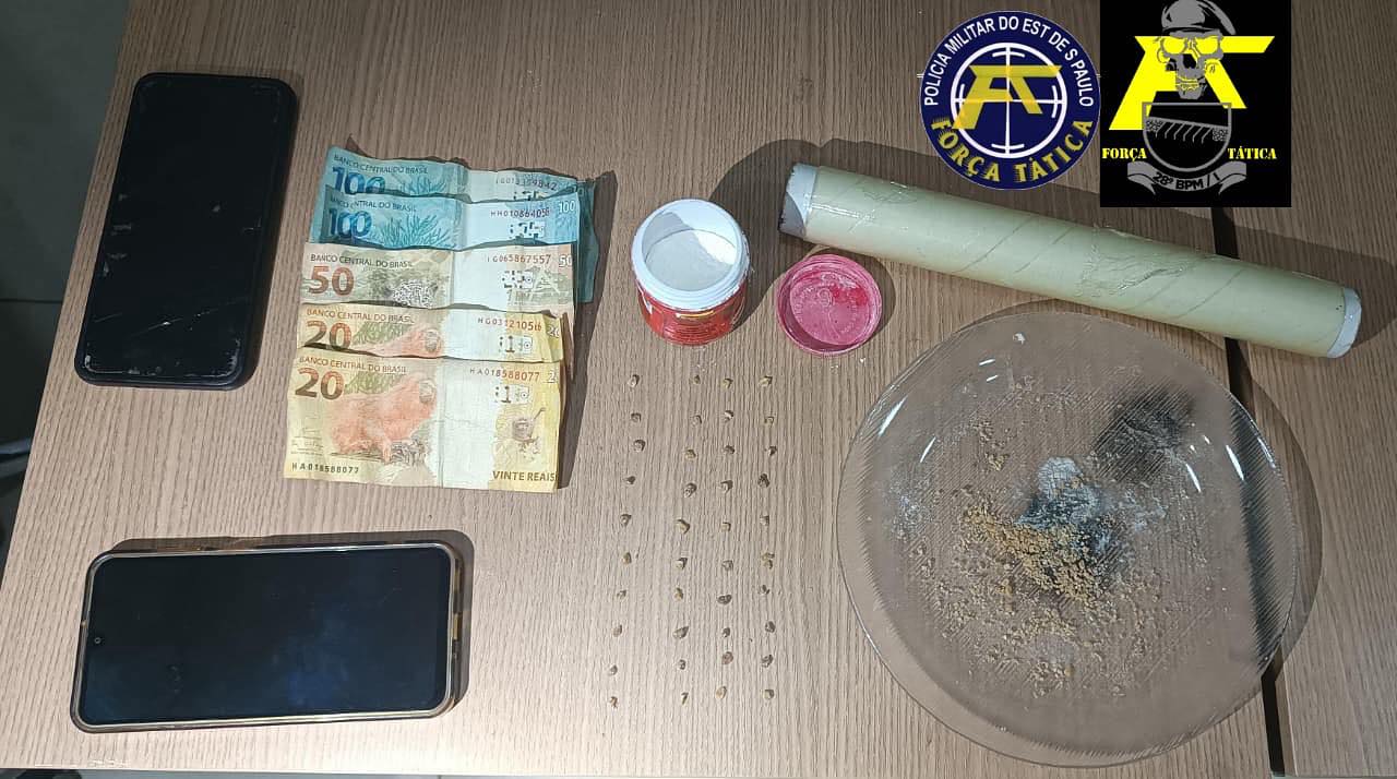 Força Tática prende homem por tráfico de drogas em Andradina