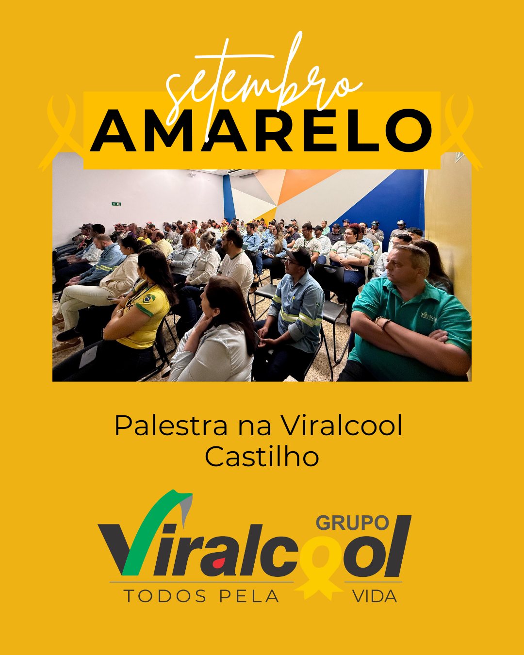 Viralcool Castilho promove palestra sobre saúde mental no Setembro Amarelo
