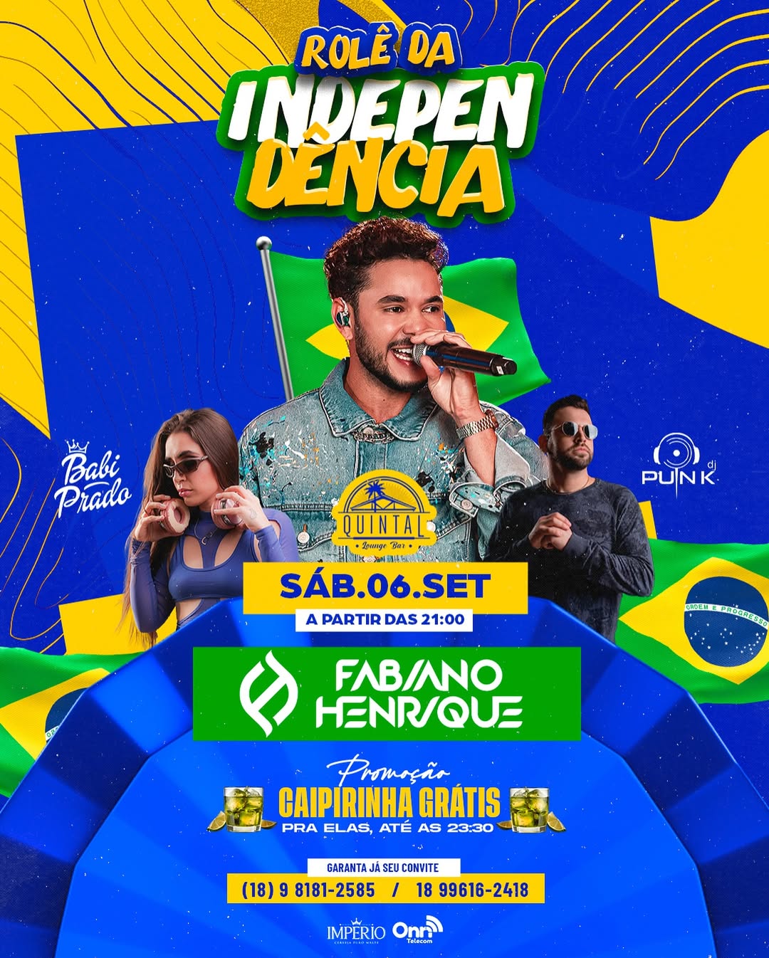 Fabiano Henrique comanda o Rolê da Independência no Quintal Lounge Bar em Andradina