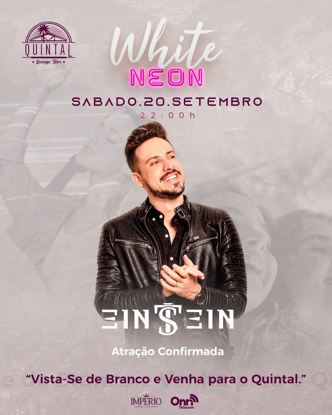 Melody e Einstein são atrações confirmadas da festa White Neon no Quintal Lounge Bar em Andradina
