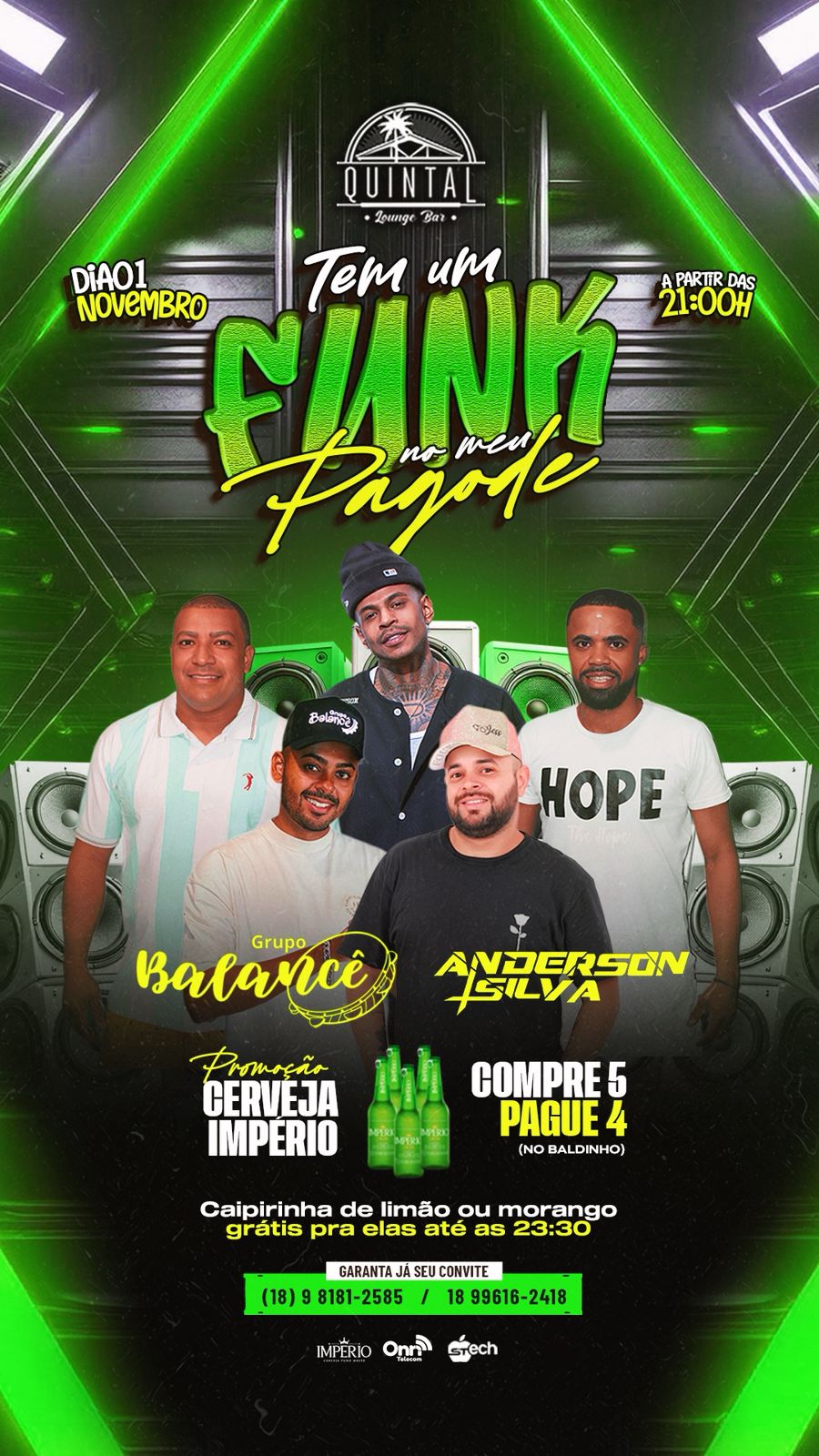 Quintal Lounge Bar mistura funk e pagode neste sábado em Andradina