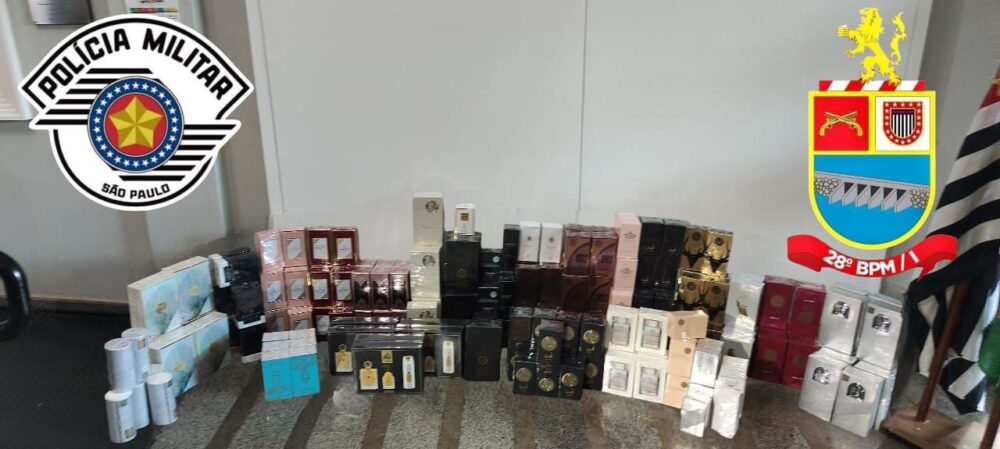 Polícia Militar apreende mais de R$ 100 mil em perfumes importados ilegais na rodoviária de Andradina