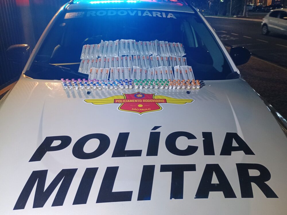 Polícia Rodoviária apreende 164 ampolas de medicamentos importados durante Operação Impacto em Araçatuba