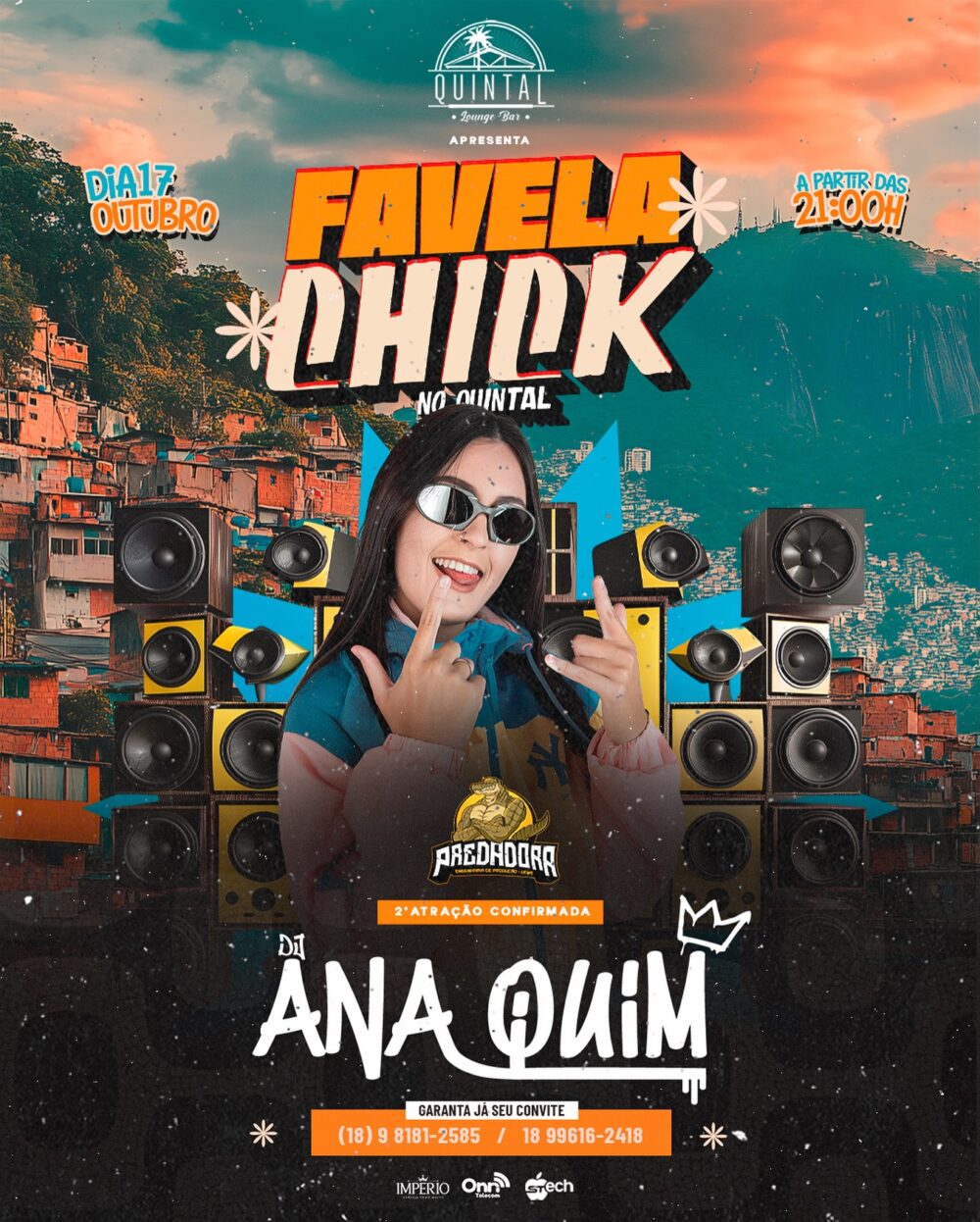 Favela Chick no Quintal promete agitar a noite de Andradina