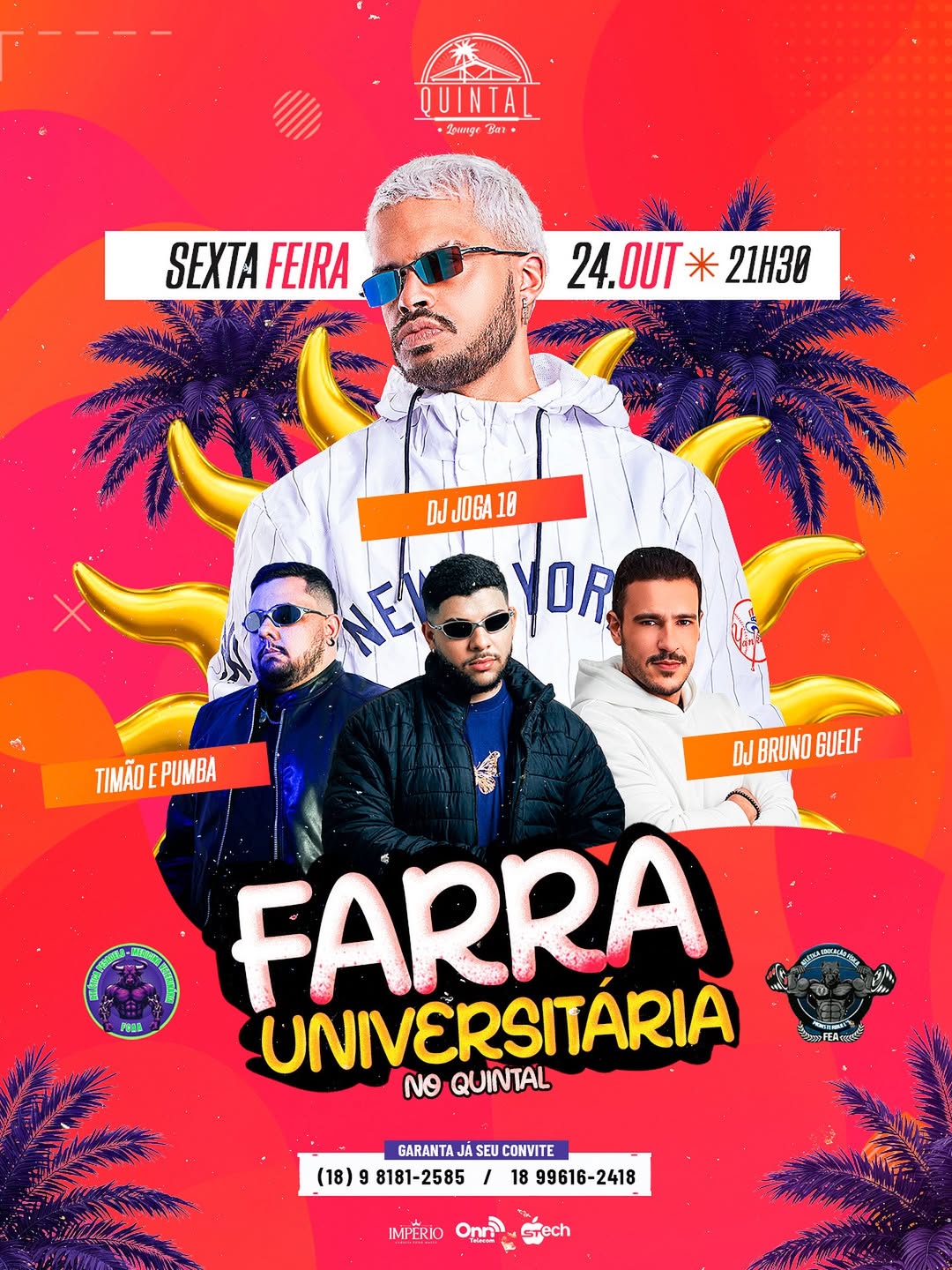Farra universitária promete agitar o Quintal Lounge Bar nesta sexta em Andradina