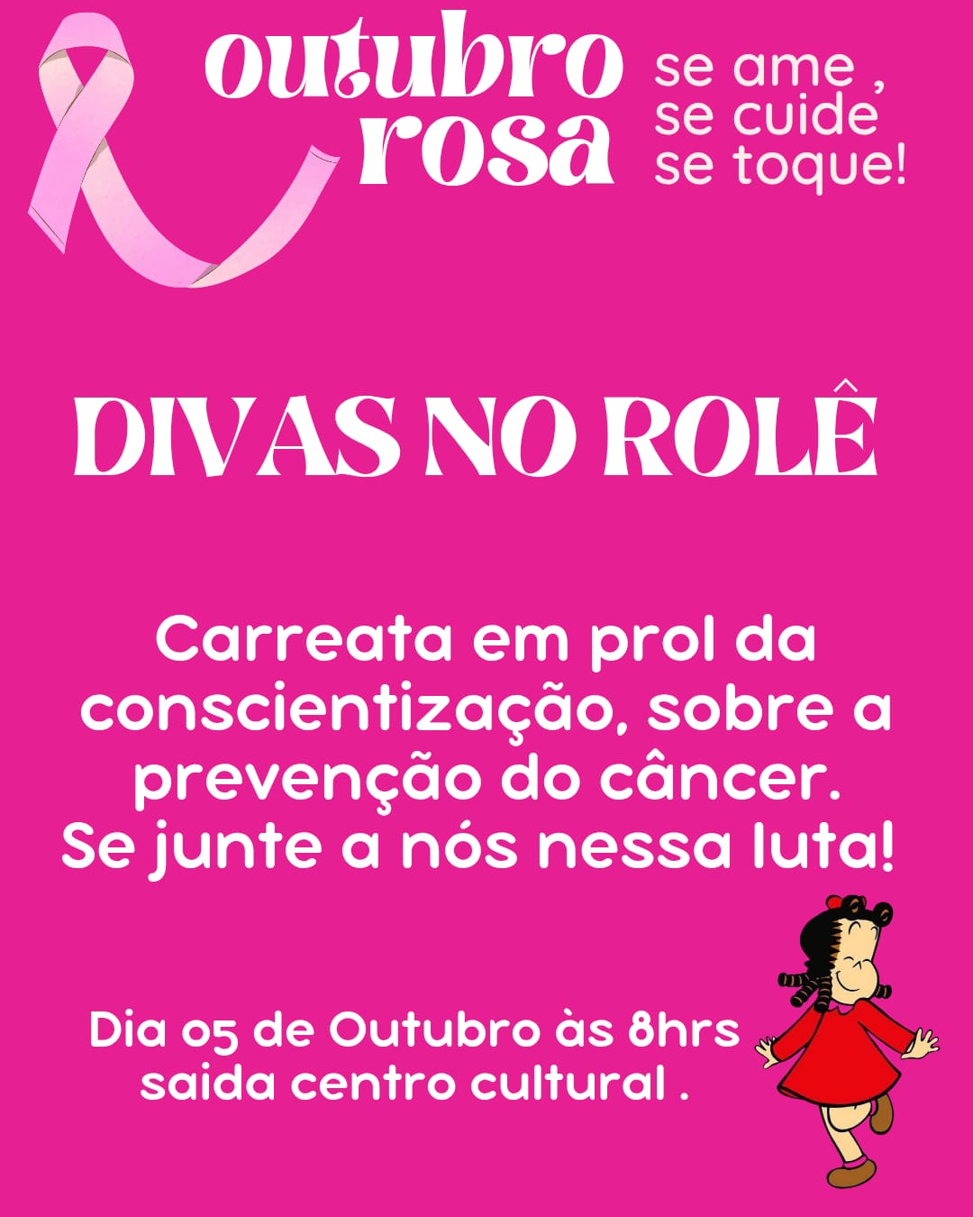 Outubro Rosa em Andradina terá carreata “Divas no Rolê” com apoio do Grupo das Luluzinhas