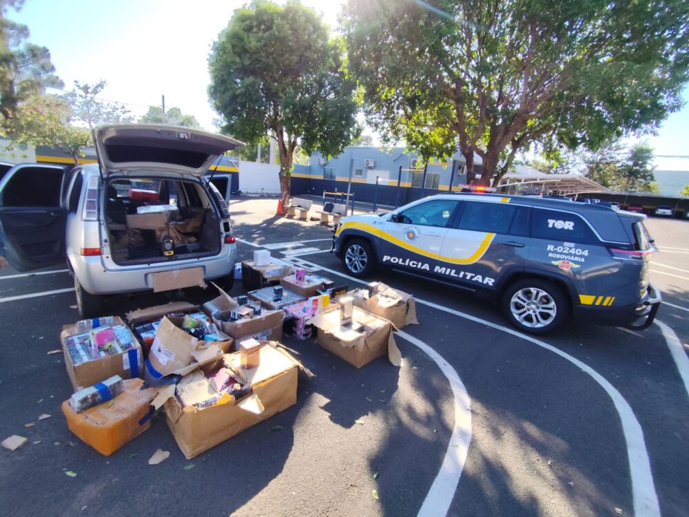 Tático Ostensivo Rodoviário apreende carga avaliada em mais de R$ 3 milhões e prende contrabandista em Guararapes