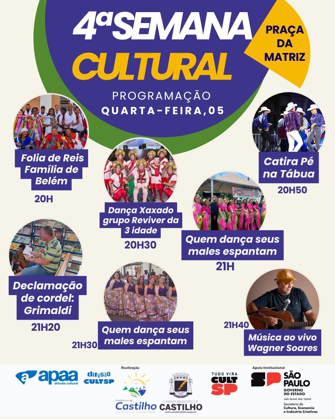 Castilho celebra a diversidade cultural com mais uma noite de apresentações na 4ª Semana Cultural