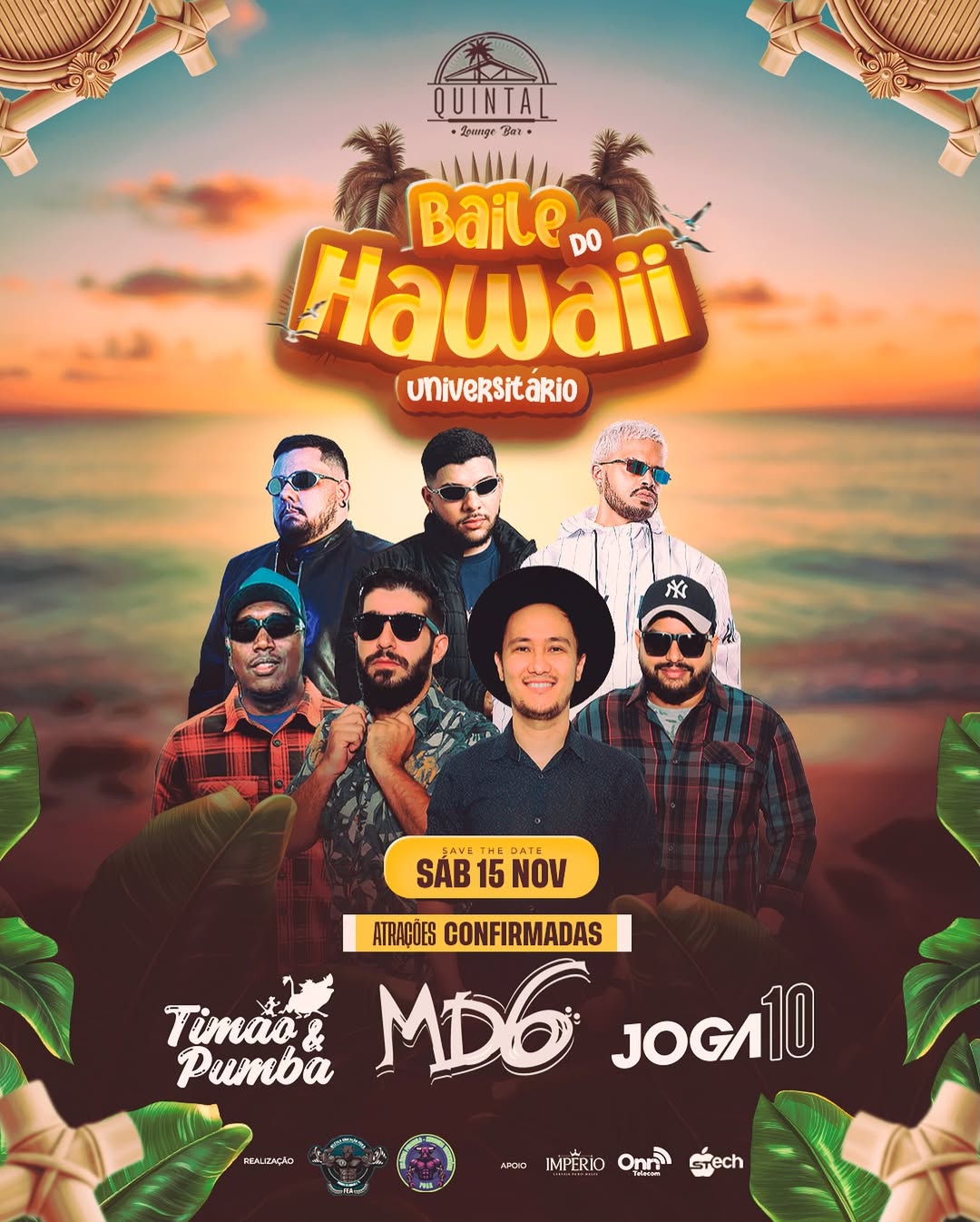 Baile do Hawaii Universitário será no Quintal Lounge Bar com atrações confirmadas