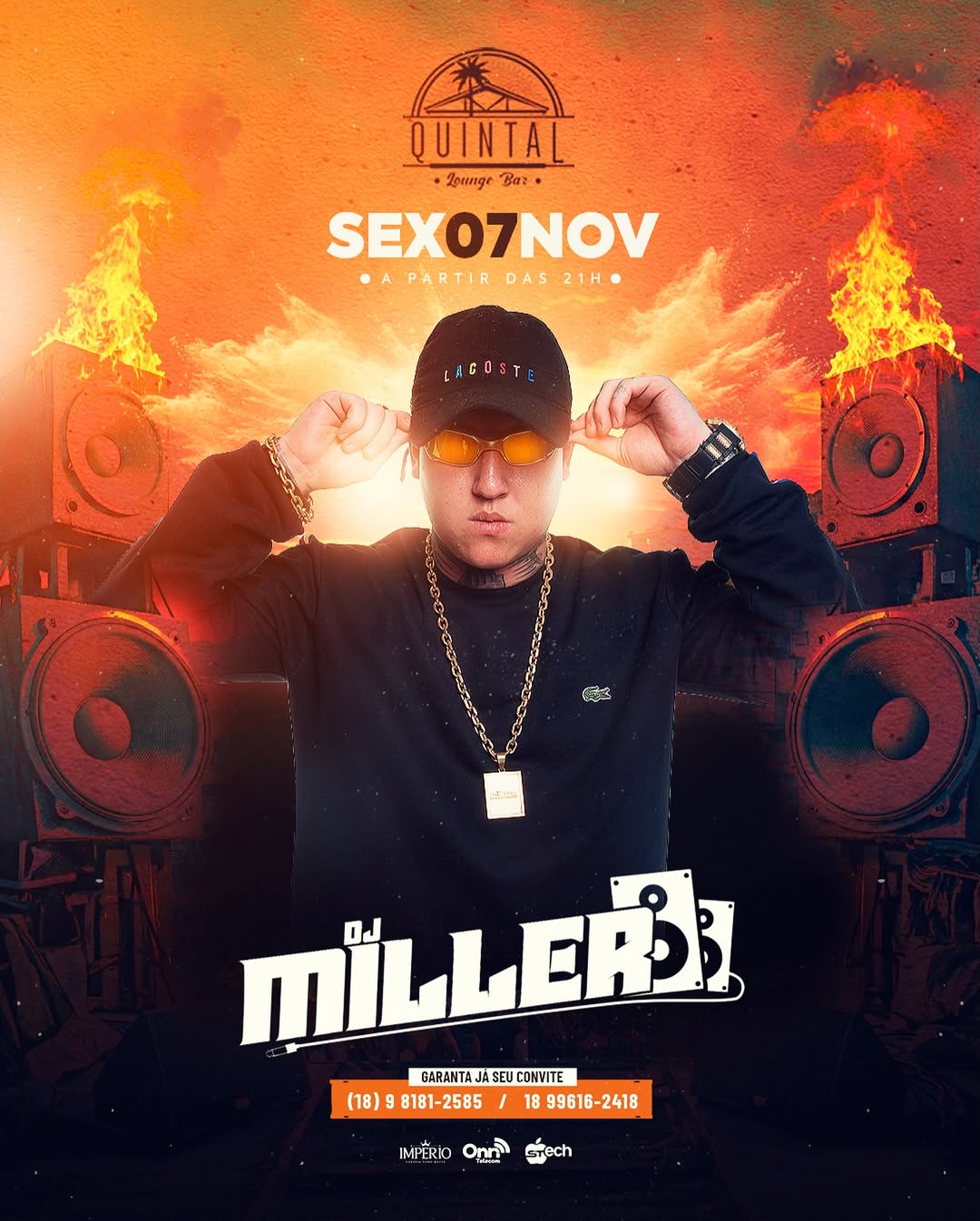 DJ Miller é atração desta sexta no Quintal Lounge Bar, em Andradina
