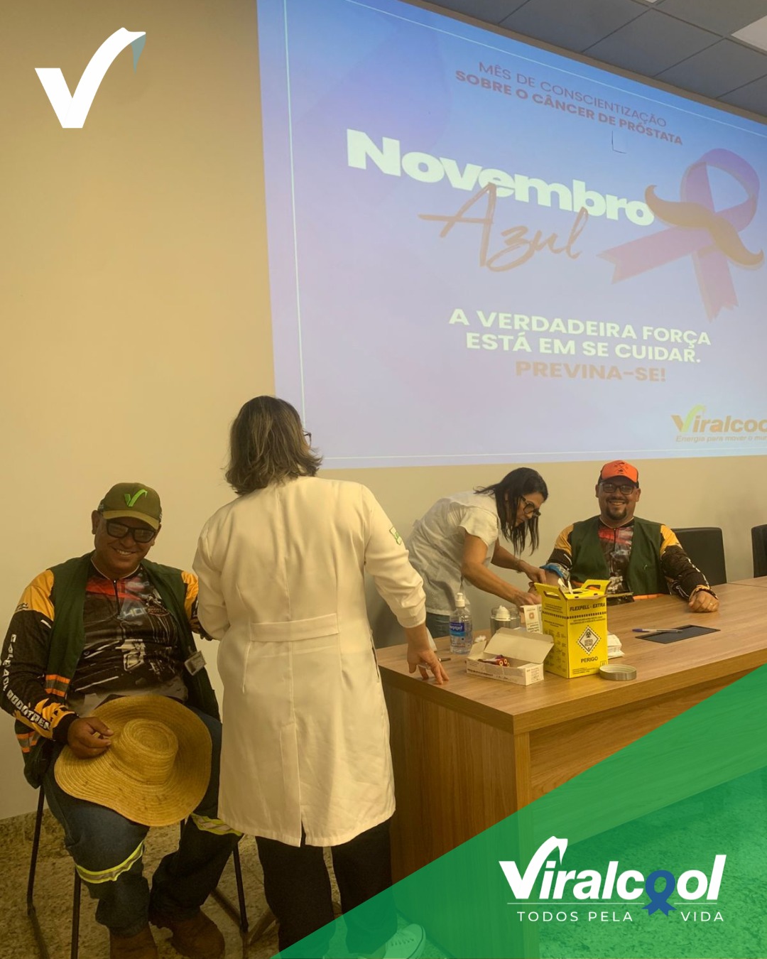 Viralcool Castilho realiza ação do Novembro Azul com palestra e exames preventivos
