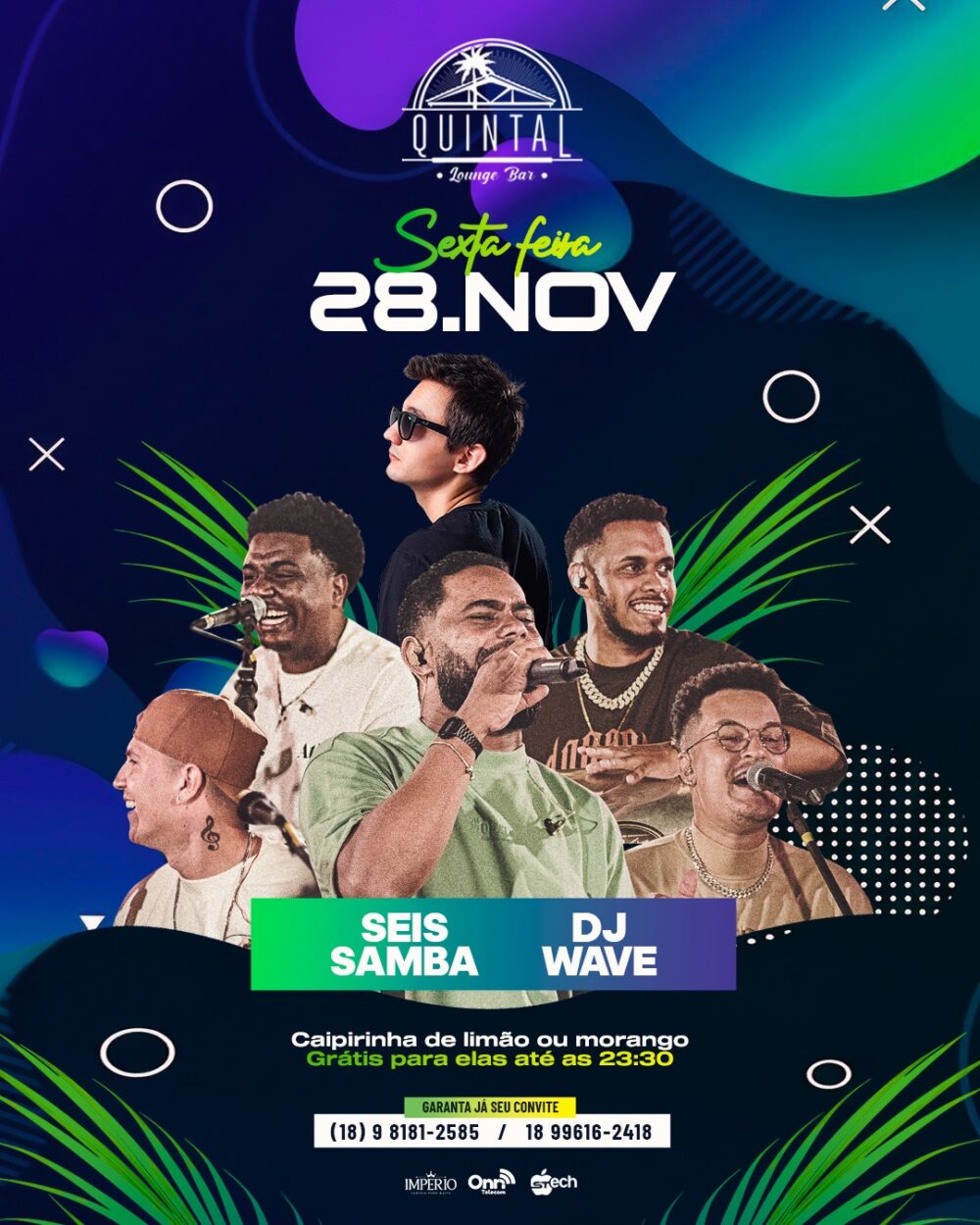 Seis Samba e DJ Wave animam a sexta-feira do Quintal Lounge Bar em Andradina