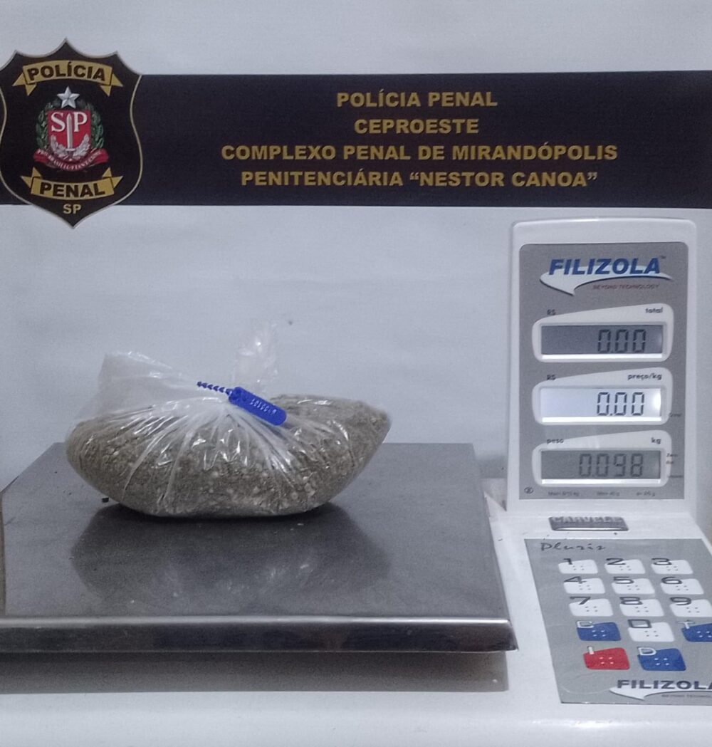 Mulher é flagrada com maconha ao tentar entrar na Penitenciária de Mirandópolis para visitar marido