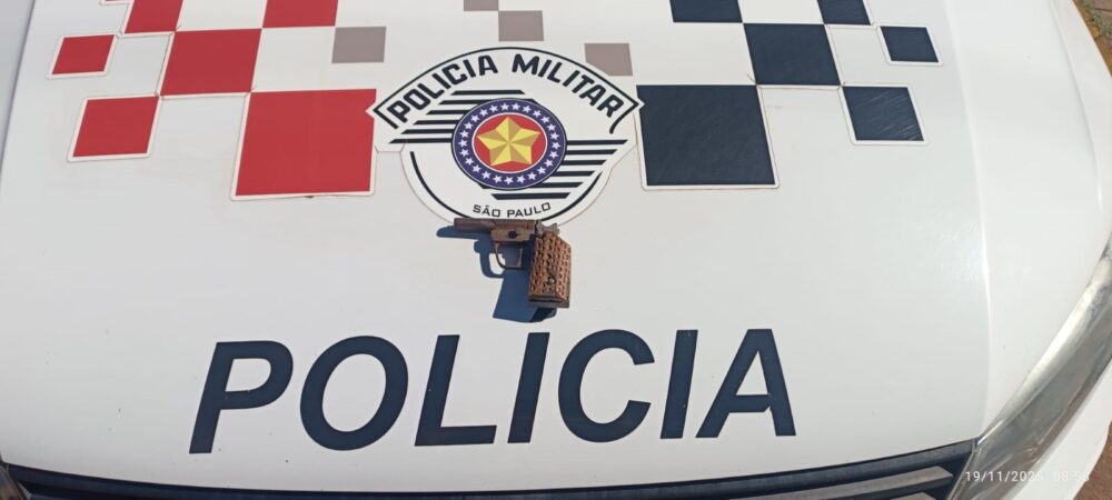 PM prende homem com garrucha calibre .22 durante patrulhamento no bairro Laranjeiras, em Castilho