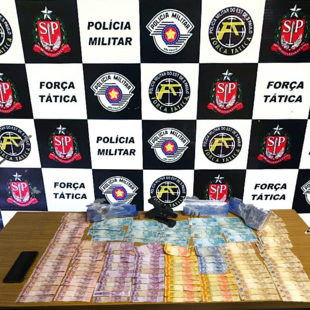 ROCAM prende entregador com maconha e pistola 9mm após fuga no bairro Amizade, em Araçatuba