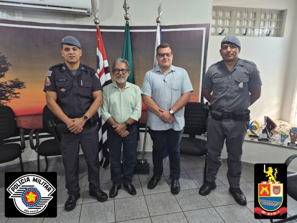 Capitão Ilton e prefeito Paulo Boaventura reforçam parceria pela segurança pública em Castilho