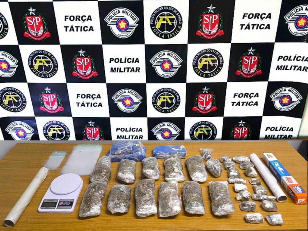 Polícia Militar prende homem por tráfico de drogas no bairro Vila Alba, em Araçatuba