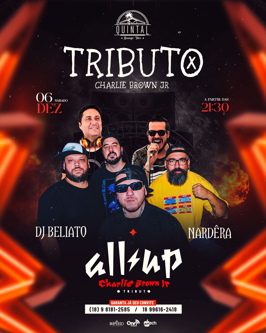 Tributo a Charlie Brown Jr. será atração no Quintal Lounge Bar neste sábado