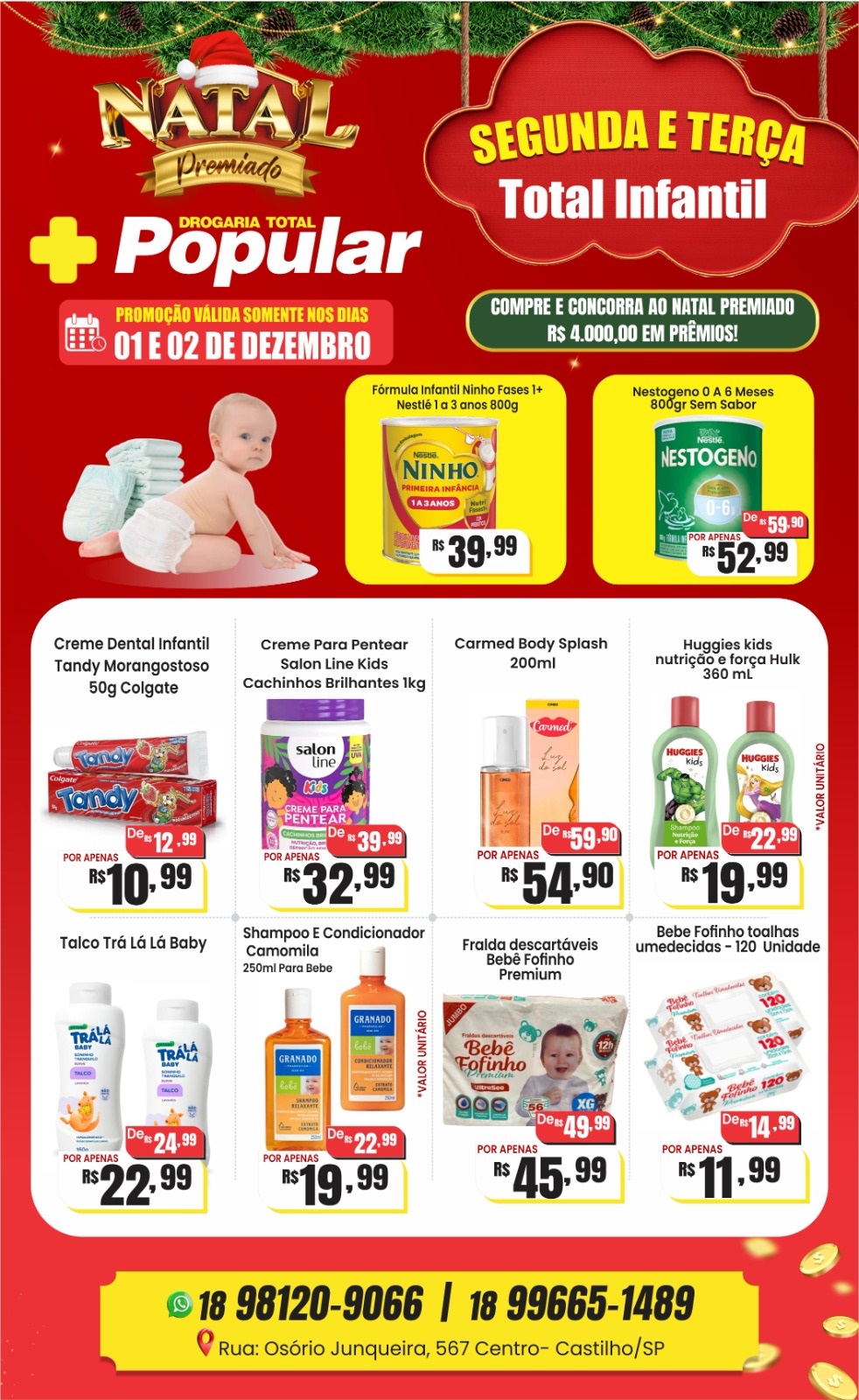 Bebê Fofinho exclusivo: Segunda e Terça Total Infantil traz ofertas imperdíveis na Total Popular