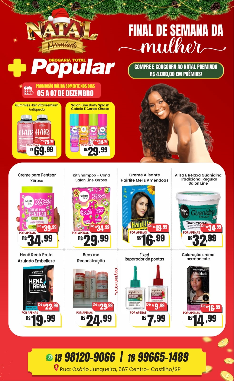 Drogaria Total Popular lança Final de Semana da Mulher com grandes ofertas em Castilho
