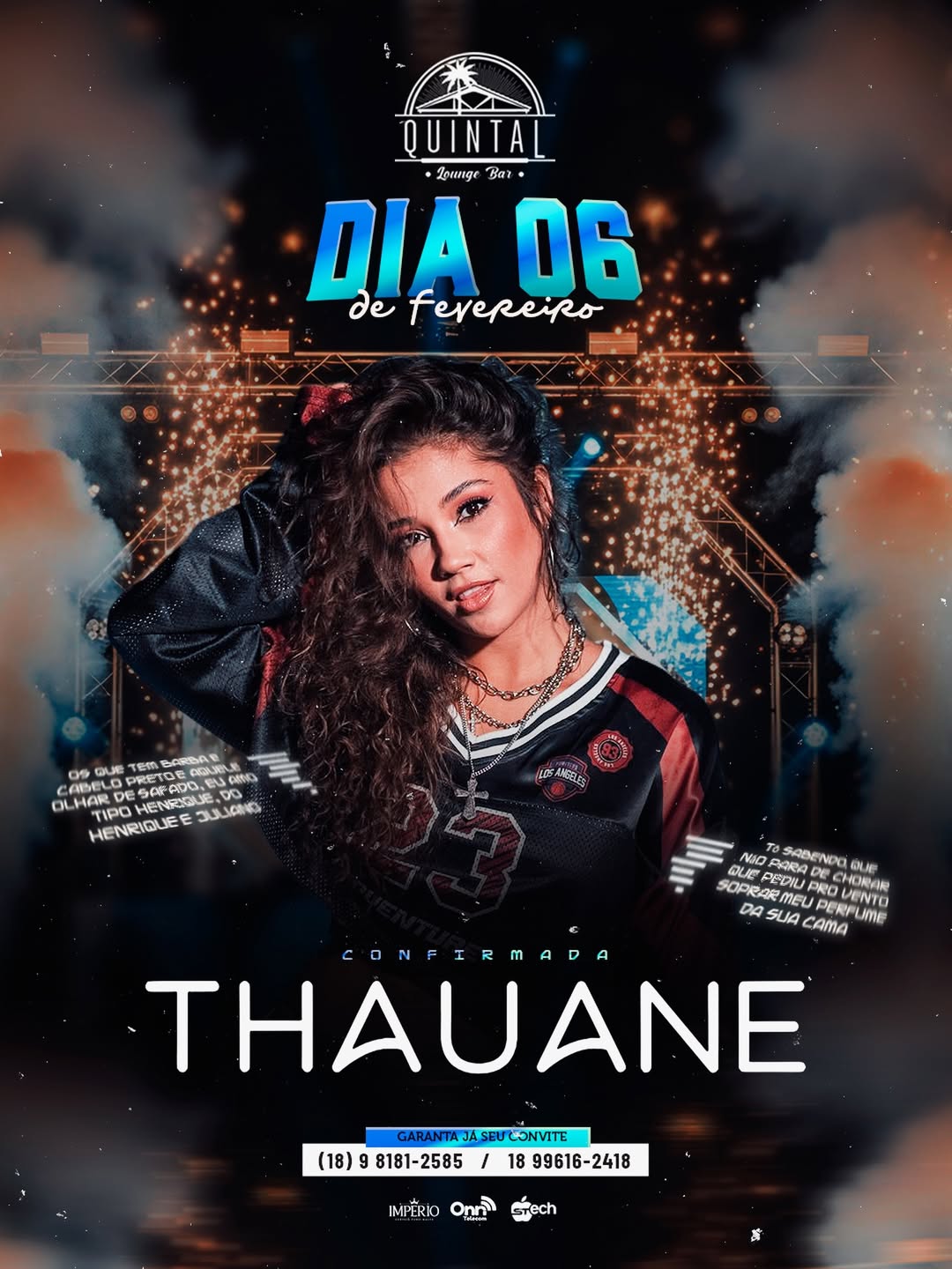 Thauane confirma show no Quintal Lounge Bar em Andradina