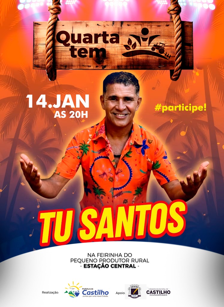 Tu Santos anima feira nesta quarta em Castilho