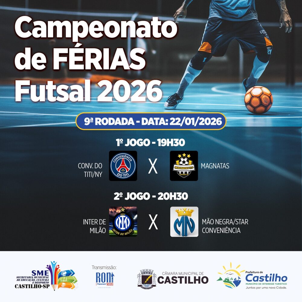 Futsal agita Castilho nesta quinta com dois grandes confrontos