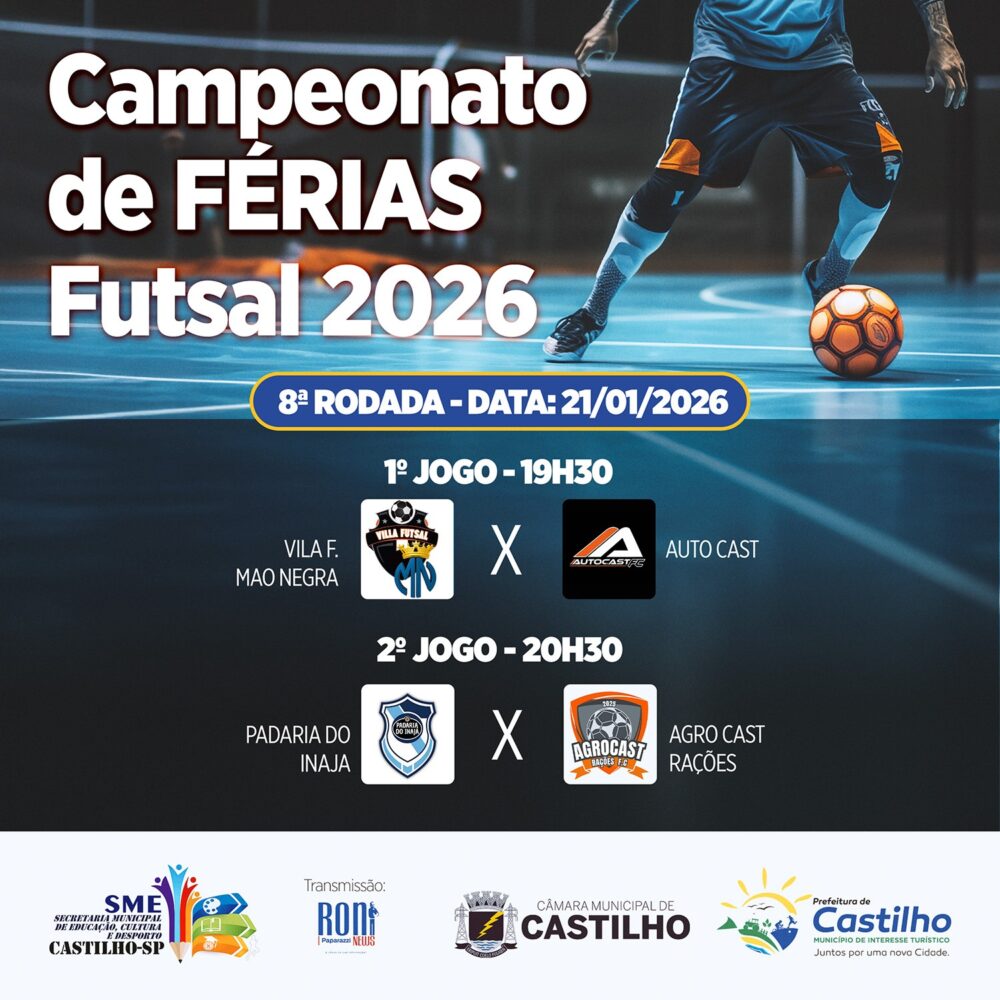 Oitava rodada agita futsal em Castilho