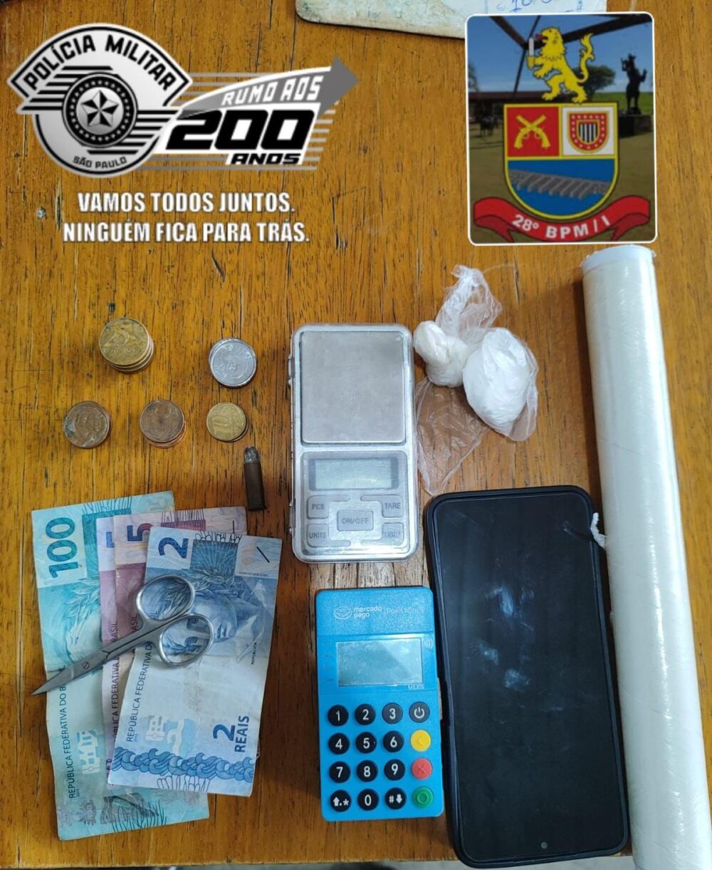 Polícia Militar prende jovem por tráfico de drogas e posse ilegal de munição em Suzanápolis