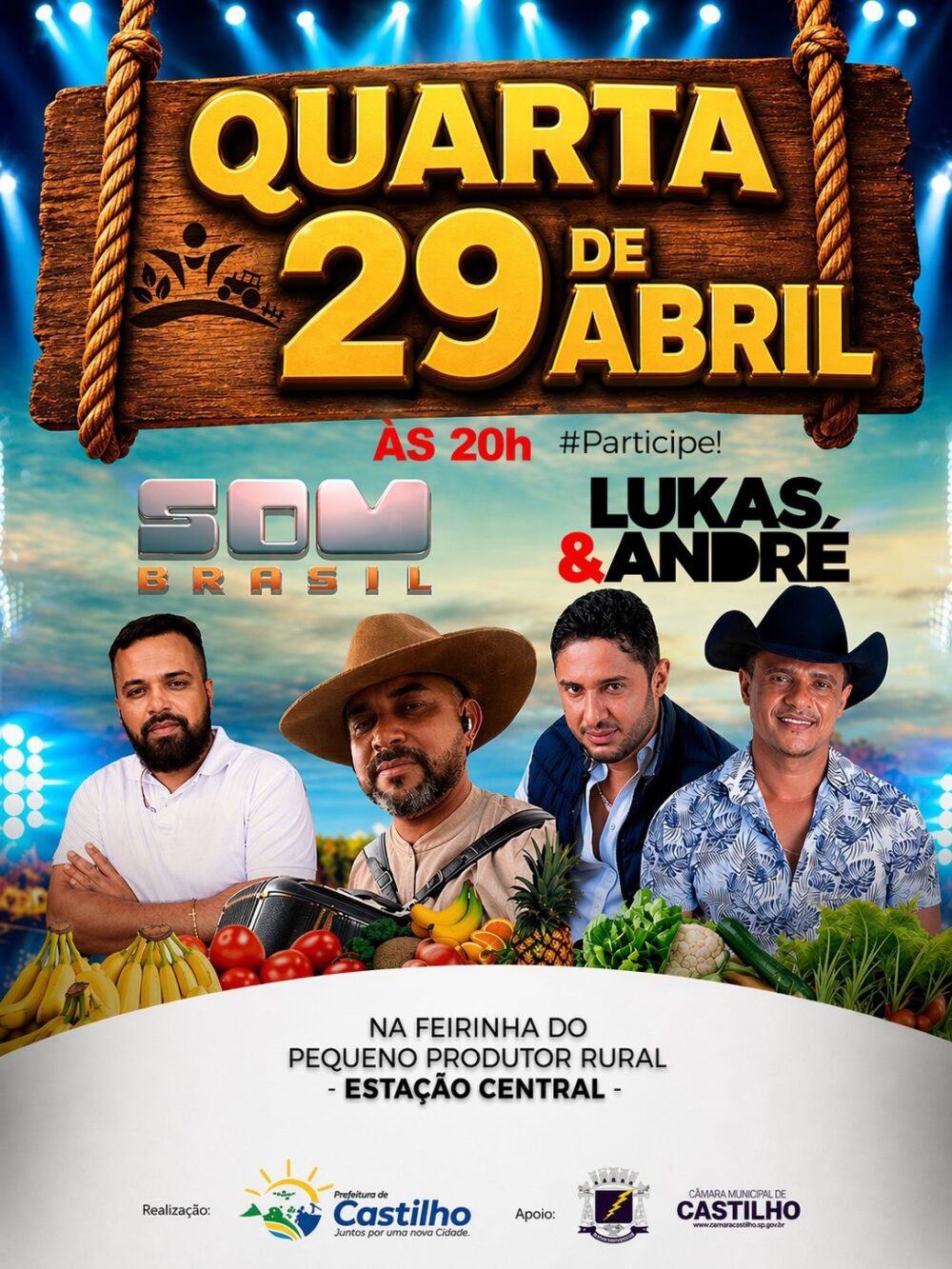 Feirinha tem show nesta quarta em Castilho