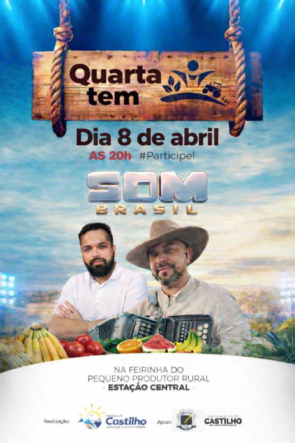 Quarta tem show na Feirinha de Castilho