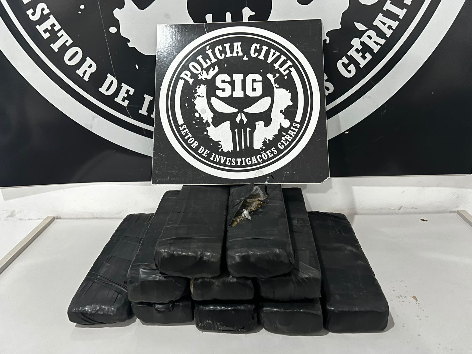 Passageira é flagrada com 8 kg
