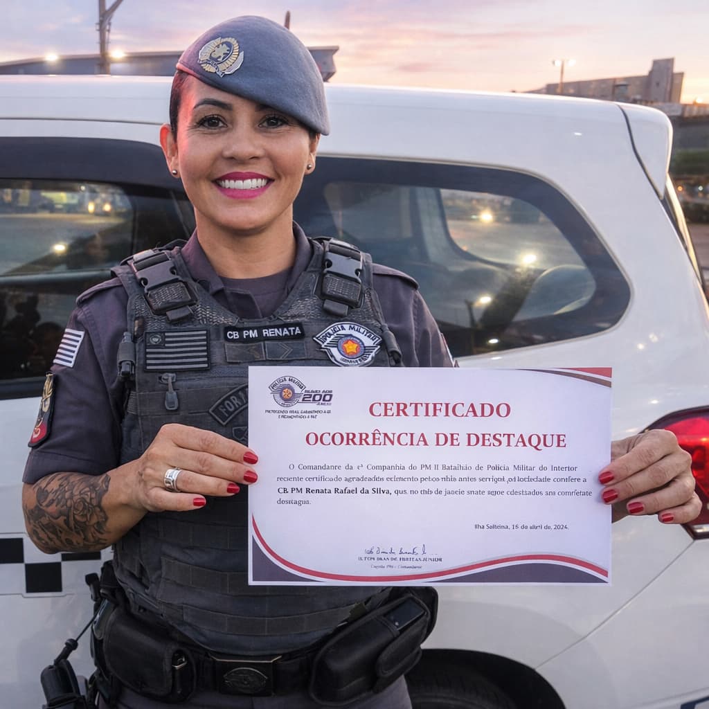 Cabo Renata se destaca em ação policial