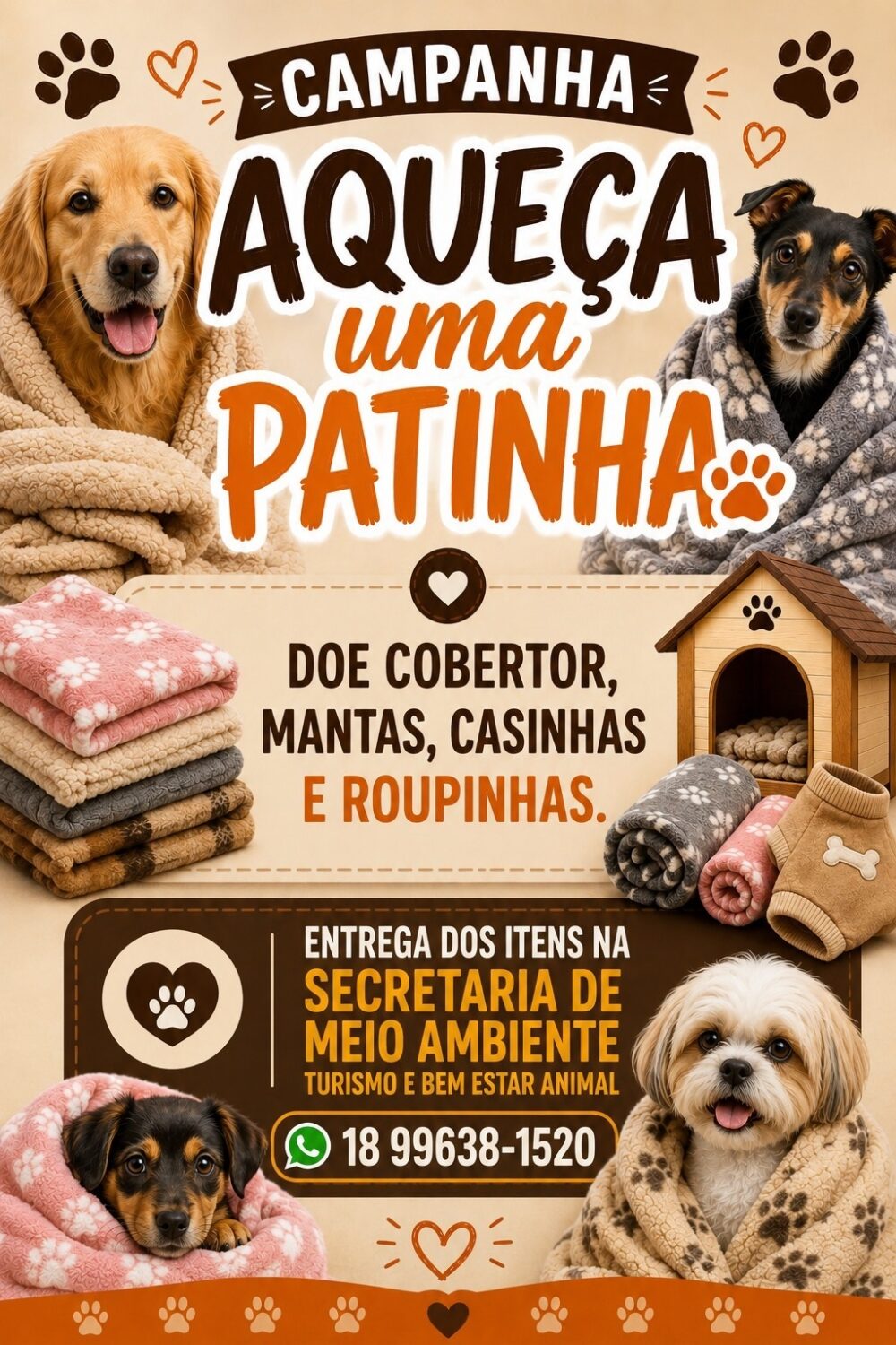 Campanha arrecada itens para animais