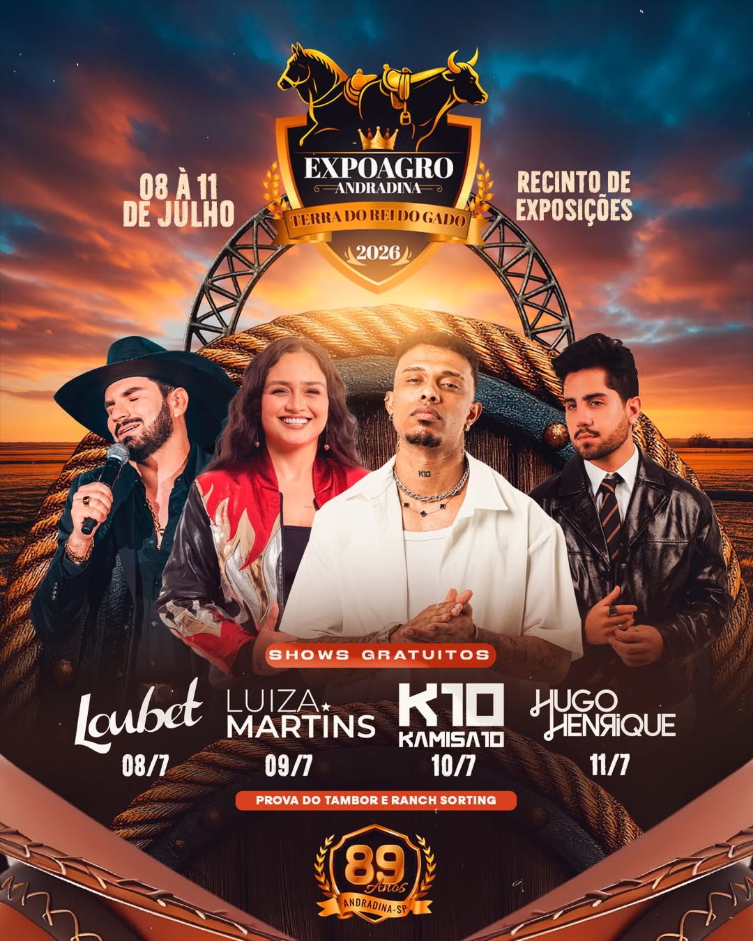 Expo Agro 2026 confirma grandes shows