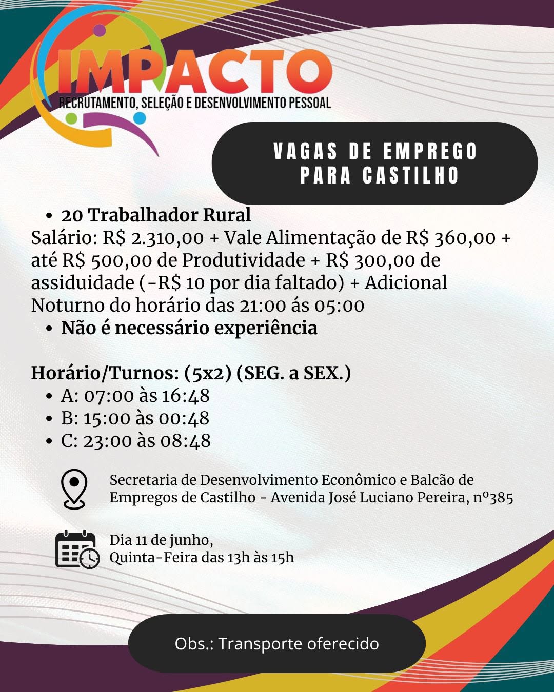 Citrosuco abre 20 vagas para trabalhador rural com entrevista em Castilho nesta quinta-feira