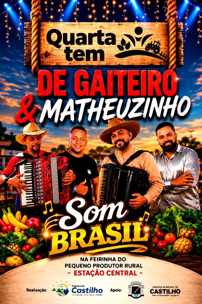 Feirinha de Castilho abre junho com música ao vivo