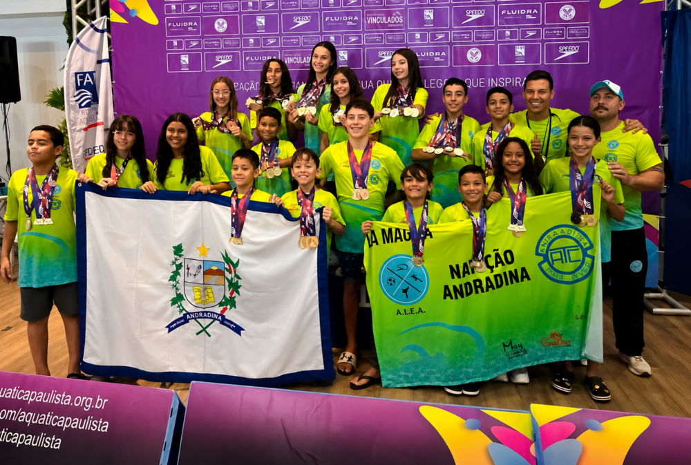 Andradina é bicampeã da Copa São Paulo de Inverno com 52 medalhas e domínio na natação